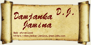 Damjanka Jamina vizit kartica